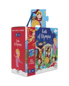 GODS OF OLYMPUS - BOOK AND 40 PCS. PUZZLE WITH STANDING PIECES