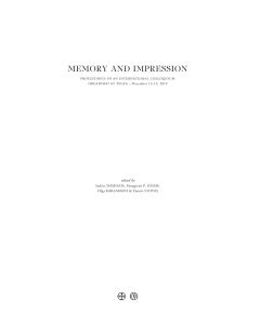 MEMORY AND IMPRESSION WALKING THROUGH LOCI AND IMAGES OF THE PELOPONNESE. PROCEEDINGS OF AN INTERNATIONAL COLLOQUIUM ORGANISED AT TEGEA (DECEMBER 12-13, 2019)